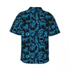 Męskie koszule Casual Shirts Cute Dog Print Beach Shirt Man Animal Sylwetka Hawajska krótkie rękaw