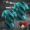 T-shirts pour hommes tennis de table et badminton sports intérieurs à sec rapidement confortable