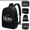 Backpack Funny Graphic Print Chess ou eu às vezes sinto sua falta USB Charge Men School School Women Bag Travel Laptop