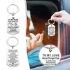 Dekorative Figuren Valentinstag Schmuck Edelstahl Tag Halskette für meine Frau Alphabet Militäranhänger Keychain San Valentin