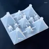 Schmuckbeutel 2pcs konische Pyramidenkristall -Silikonharzformen Anhänger Schimmel Halskettenhandwerk