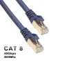 26AWG Pure Cobre protegido 40G Gigabit 2000MHz Computer NAS Router Box Set-Top Cat8 Categoría ocho de red Cable