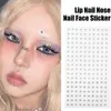 Tatueringsöverföring 180 PC Non Piercing Lip Nails Sticker Selfadhesive Watertproof Reanvändbar Fake Lip Nail Eyebrow Nose Ring Body Belly Button Jewelry 240426