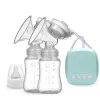 Bomba de mama elétrica bilateral do intensificador com alta potência de sucção e massagem automática acessórios para bebês garrafa de bebê alimentação elétrica inteligente