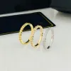 Diamond liefdesring verlovingsringen luxe sieraden roze goud zilveren bijenkorf titanium stalen legering mode-accessoires modeontwerper ring maat 5-11