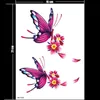 Tattoo Transfer Waterproof Temporary Tattoo Sticker Butterfly Flower Wing Fake Tatto Big Tatoo Tatouage Temporaire Back Chest for Women Girl 240426