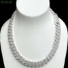 Luxury Moissanite Diamond 14mm Cuban Iced Out Hip Hop Jewelry for Rappers Personlig kubansk länkkedja