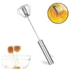 Outils de cuisson 1pcs en acier inoxydable semi-automatique batteur d'oeufs pressis