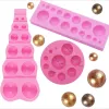 Stampi per emisfero riutilizzabile a sfera perle silicone sapone stampo fondente cioccolato cioccolato dognante cucina cucina cucina decorazione strumenti di decorazione