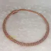 Custom 10 mm Luxury Fashion Gold plaqué Diamant Iced Out Miami Cuban Link Chain pour hommes femmes