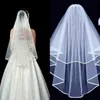 Wedding Hair Jewelry Bridal Veils Short 2 Tier Veil Soft Mesh Comb Wedding Party Bride Veil Hair Accessories for Women and Girls (Ivory)