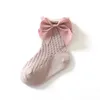 Skarpetki dla dzieci hiszpajskie skarpetki dla dzieci dziewczęta księżniczka śliczne solidne duże łuk długie skarpetki puste dzieci w stylu socken w stylu floor w stylu