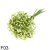 Decoratieve bloemen 12 stks BABYSBREATH TAK ARTICIAAL BLOEM VAK PLANTEN Plastic boeket Geschenk Huiskamer El Tafel Decor Wedding Party