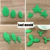 Formar 3/4st Söt bakning Biscuit Mögel Diy Leaf Form Prägling Cookie Cutter Fondant Blad Mögelförsörjning