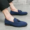 Zapatos informales Men elegantes Vestidos clásicos Marca Moda Italiana Suede Tassel Cuero formal Mocassim Masculino Centro