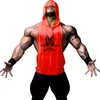 Men's Tank Tops Sports Fitness Four Seasons Hooded Vest Muscle Polyester Casual Walking Pattern Lightweight Cool Quick Dry Explosion
