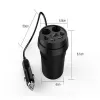 Chargers Creative cup holder car charger One with four digital display line energy cup car charger dual USB car charger