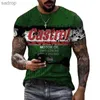 T-shirts masculins 2022 T-shirt pour hommes 3D Impression d'huile courte à manches à manches à manches rétro T-shirt T-shirt T-shirt pour hommes Vêtements Esso topxw