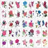 Tattoo Transfer 100pcs/Set Flowers Butterfly Temporary Tattoos No Repeat Waterproof Body Art Concealer Stickers Disposable tatouage temporaire 240426