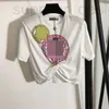 Designer de camisetas femininas 2024 Nanyou Spring/Summer New Medusa Retrato Pin Pin Pin Colo