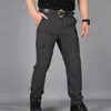 Pantalon masculin pour hommes pantalons de cargaison décontractés militaires Tactical Army Soldat Homme Breathable imperméable Pantalon de poche S-5XL plus Sizel2404