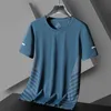 T-shirt maschile da uomo Sport secco veloce t-shirt estate in stile semplice stile manica corta t-shirt extra largo collo rotondo rotondo speciale offerta top j240426