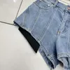 Kobiet's Shorts Women Denim 2024 Spring Summer High talia Dopasowanie kolorów Jean All Match Mashrival