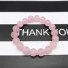 Perle en gros rose rose rose quartz en pierre naturelle Bracelet Bracelet Corde Pulse enzyme Bijoux Perles AMOURS CADEAUX