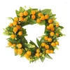 Decorative Flowers Artificial Kumquat Wreat Simulation Hanging Ornament Crafts For Harvest Themed Party Bar El Door Decoration