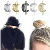 Hair Clips Alloy Round Top Hairpin Bun Cage Minimalist Holder Modern Stylish Stick Girl Headwear Accessories Jewelry