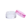 Bouteilles de rangement 10pcs Jars Cosmetic thernter Box Pot Nail Art Makeup Cream Cream Plastic Conteneur Round Refipillable