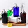 Garrafas de armazenamento 20pcs 300ml Pet preto vazio com bomba de interruptor esquerda e direita para shampoo líquido com sabão líquido Gel Cosmetics Packaging