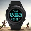 Wristwatches Mens multifunctional military sports waterproof and luminous LED digital childrens large dial student electronics Q240426