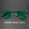 Lunettes de soleil Nouvelles lunettes de soleil et lunettes de soleil S3025 avec film vert à l'intérieur pour réflexion anti-reflet conduisant des lunettes de soleil pour womenxw