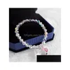 Bracelets de charme S925 Sier Crystal autrichien Beau chat chat chat mignon chat lien girl girls girls coullaces coullares boucles d'oreilles perles accélération dhmu2