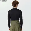 2024 BodySuits hohl aus dem Rollkragenpullover Langarm Streetwear Rompers Männer sexy Solid Color Fashion Männlicher Bodysuit S-3xl Incerun