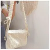 Sac à imprimerie de style coréen femmes épaule petites marguerites toile crossbody for femelle sacs plissés de sangle