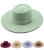 Fedora Hat Women Men Great Brim Cap Woman Man Flat Top Hats Girls Ladies Fashion Bowknot Caps Mens Trilby Chapeau Spring Autumn Wi2330482