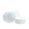 Opslagflessen 250 ml Haarmasker Pot Ronde bodem heldere witte crème Jar brede maand hervulbare fles lege plastic cosmetische containers met