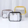 Aufbewahrungstaschen Transparent PVC Reise Organizer klarer Make -up -Tasche Professionelle Kosmetik Schönheit Hülle Waschanlage