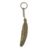 Keychains Keychain Feather Peacock Pendants Keyring Jewelry Gift Key Holder Chain Ring Accessories For Men Boyfriend Women Bag Car