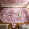 Carpets Thick Fur Carpet For Living Room Sheepskin Plush Bedroom Rugs Long Hair Rug Pink Children Room Soft Wool Bedside Mat Home Decor