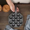 12 trous Takoyaki Pan Pandée en bois POTOPUS BOULLES FRY PAN MOULON MOULON MAISON OUTLE DE CHARGE DE CHARGE DE CHARG