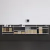 Dekorativa plattor nordiska väggmonterade hyllkök Enkel partition förvaringsställ ins bokhylla TV hängande dekorationskombination