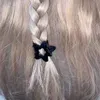 Hårklämmor Barrettes Y2K Black Star Clip Fashionable Sweet Hollow Pentagram Flower Spicy Girl Punk Shark Hair Claw Pin Bucket