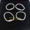 Fabrikpreis 925 Silber 10k 14k 18k Gold Diamond Tenniskette 2mm 3 mm 4 mm 5 mm VVS Moissanit Tennis Halskette Tennisarmband