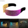 Lunettes de soleil uniques Cyberpunk Cyberpunk LED SUMSHADADE GLASS ÉCLAIRAGE SUMPLASSES DE SOING CHODES CHODES CHEMINES LURES FUNSEURS ÉCLAUIRE TRIPLEXW