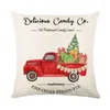 Pillow Christmas Cover Merry Decorations For Home 2024 Ornament Navidad Noel Xmas Gifts Happy Year