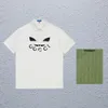 Mens Tshirts Round Neck broderad och tryckt Polar Style Summer Wear With Street Pure Cotton T-Shirts R W22R