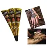 Tattoo Transfer 12Pcs Brown Color Henna Paste Cone Beauty Women Mehndi Finger Cream Paint Drawing for Temporary Tattoo Body Art 25G 240426